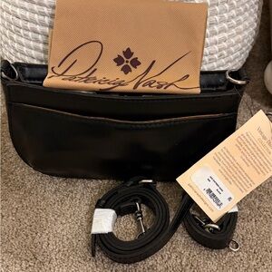 Patricia Nash Sleek Black Crossbody Bag